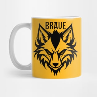 brave fox,brave wolf Mug